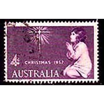Australia 1957 Christmas 4d Used Stamp