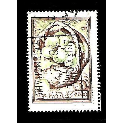 GREECE 1953 NATIONAL PRODUCT SG 710 2000d GREEN BROWN FINE USED