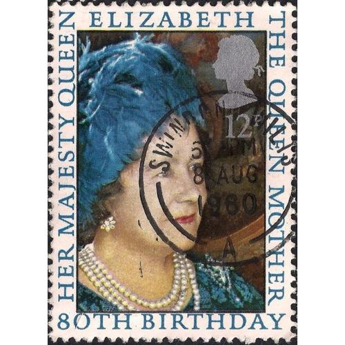 GB, Queen Mother 80th birthday, blue 1980, 12p, #4