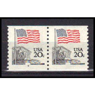 1895a 20c U.S. Flag Very Fine MNH SG CNP Left 9 PA0246