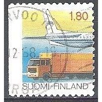 Finland 1988 Michel 1040 O Cote (2013) 0.75 Euro Camion et avion Cachet rond