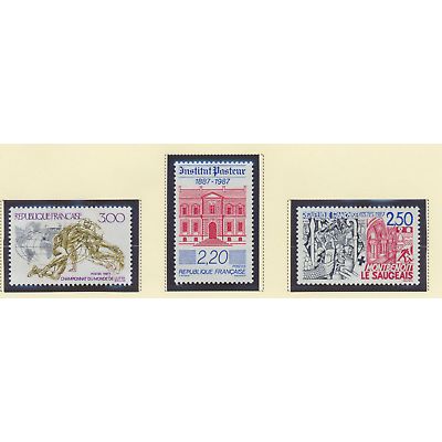 France Stamps Scott #2027//2056, Mint Never Hinged, 15 Different 1987 Issues