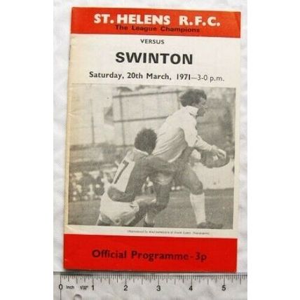 1971 programme St. Helens v. Swinton