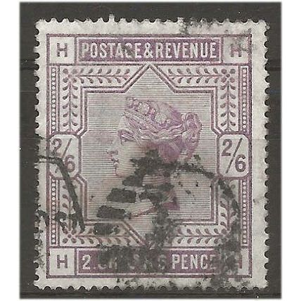 1883 SG178 2/6d Lilac Good/Fine Used Check Letters "HH".