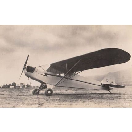 Piper J3 WW2 Plane Military Liverpool War Real Photo Aircraft Postcard