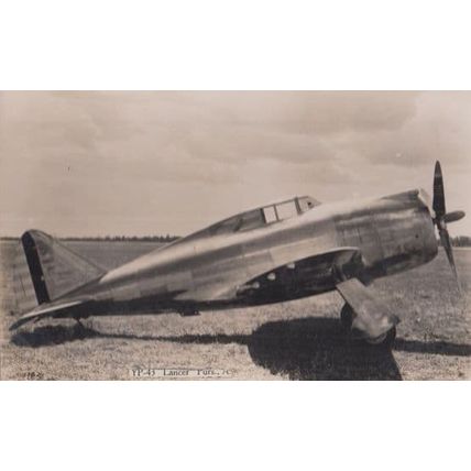 Republic P-43 Lancer Monoplane WW2 Plane Vintage Plain Back Postcard Old Photo