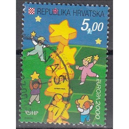 Hrvatska 2000 Michel 545 O Cote (2006) 2.35 Euro Europa CEPT Tour d'étoiles