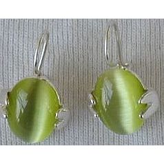 Green peridot earrings