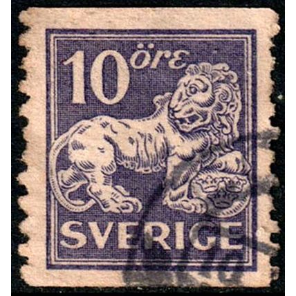 Sverige Sweden 1925 Lion 10ore Used Stamp.