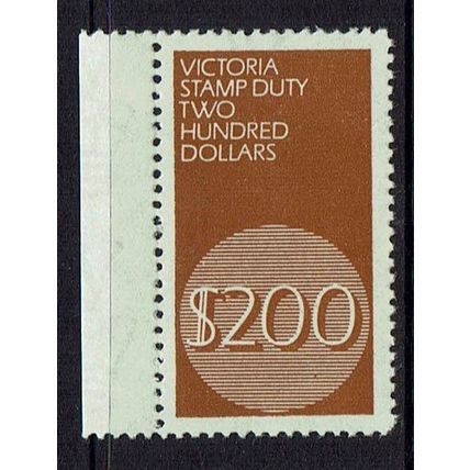 VICTORIA 1966 STAMP DUTY $200 - MNH - L510
