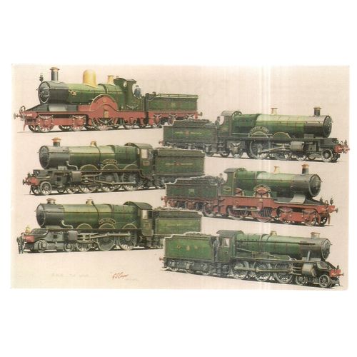 G.W.R. LOCOMOTIVES FOR WEST COAST DUTIES. by G.S. Cooper unused Postcard =