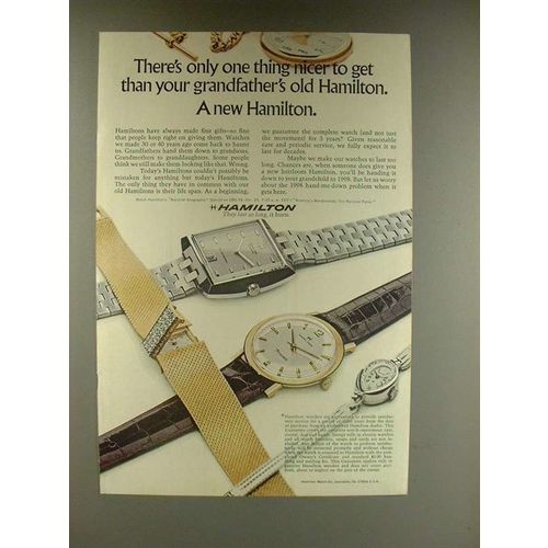 1968 Hamilton Watch Ad - Only One Thing Nicer!