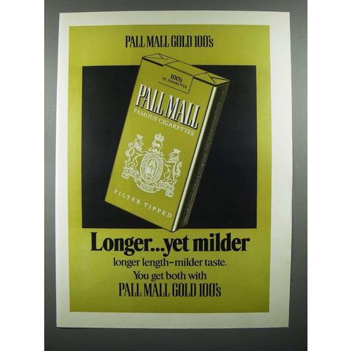1971 Pall Mall Cigarette Ad - Longer