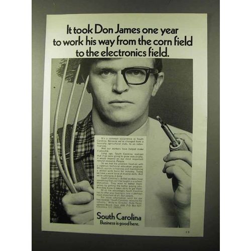 1971 South Carolina Development Board Ad - Electronics