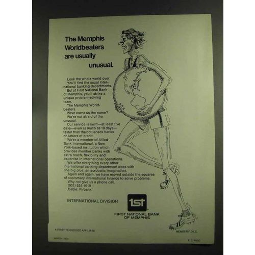 1972 First National Bank of Memphis Ad - Worldbeaters