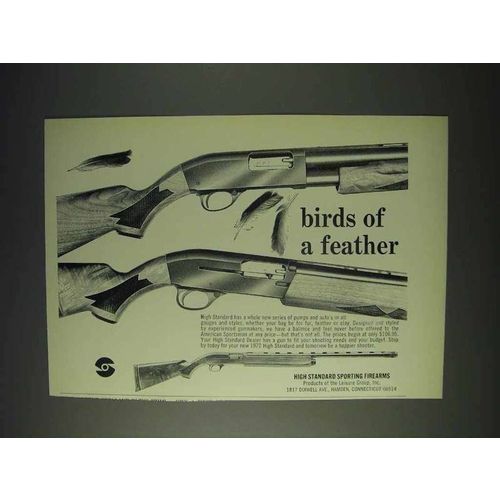 1972 High Standard Shotguns Ad - Birds of a Feather