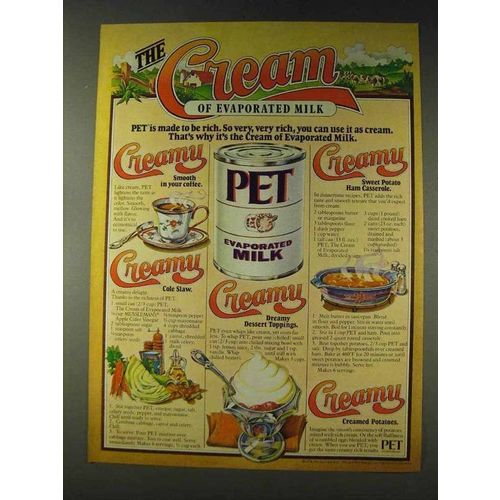 1978 PET Evaporated Milk Ad - Cole Slaw
