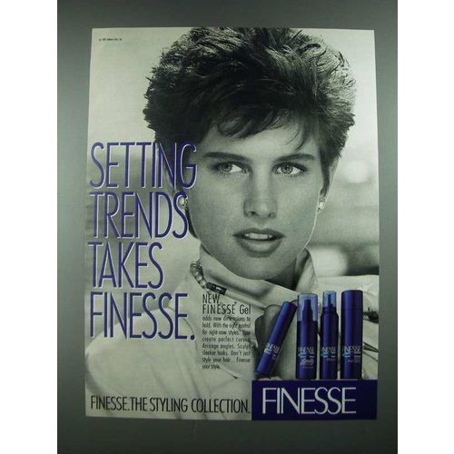 1988 Finesse Gel Ad - Setting Trends Takes Finesse