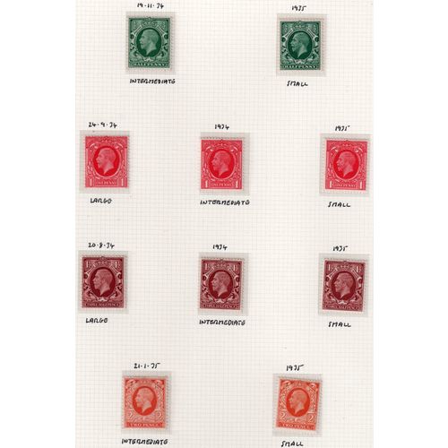 Sg439 - Sg442 Photogravure complete format study group of 10 MNH & M/mint (RM1)