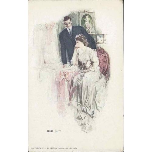Victorian Postcard 1909 "Her Gift" by Moffat Yard and Co. VG UNUSED