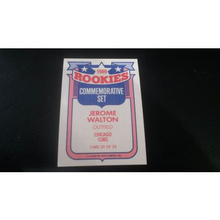 1990 Topps Glossy Rookies Card # 29 of 33 Jerome Walton NM (7) Chicago Cubs