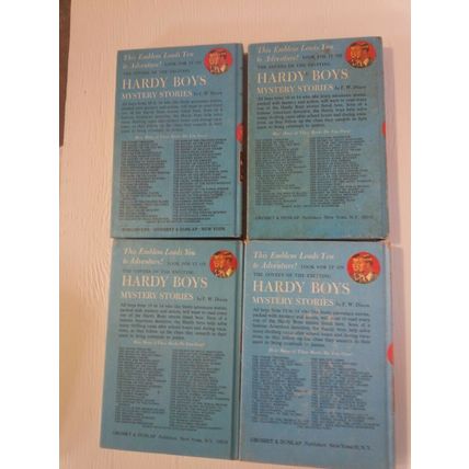 Vintage Hardy boys books Franklin W Dixon hardcover mystery vol 27,28,35,36