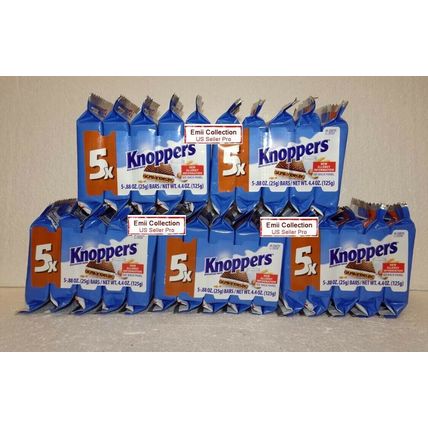 Storck Knoppers German Milk Hazelnut Chocolate Wafer 5 Pack/25 Pics 0.88oz 25g