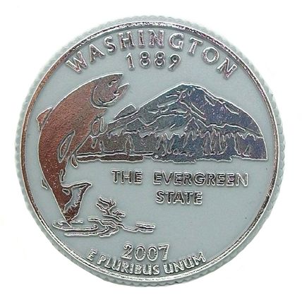Washington State Quarter Fridge Magnet