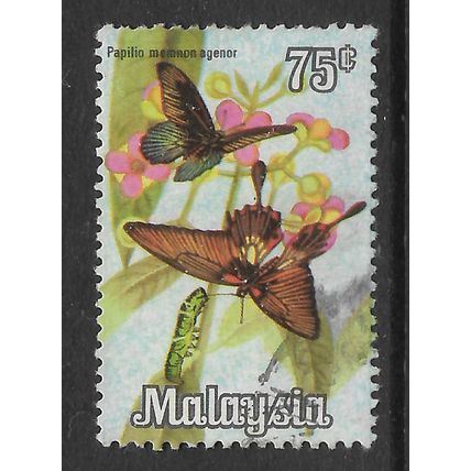 MALAYSIA 1970 BUTTERFLIES 75c PAPILIO MAMNON SG 67 FINE USED