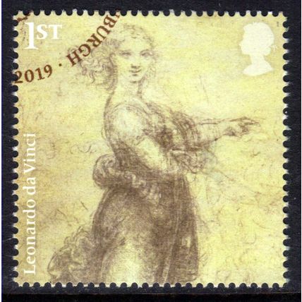GB 2019 QE2 1st Leonardo Da Vinci Woman in Landscape Ex FdcSG 4179 ( G691 )