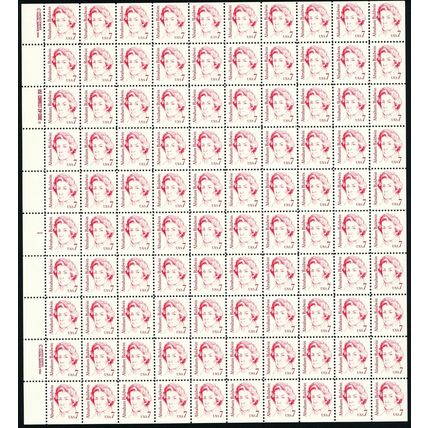 Abraham Baldwin Sheet of One Hundred 7 Cent Postage Stamps Scott 1850