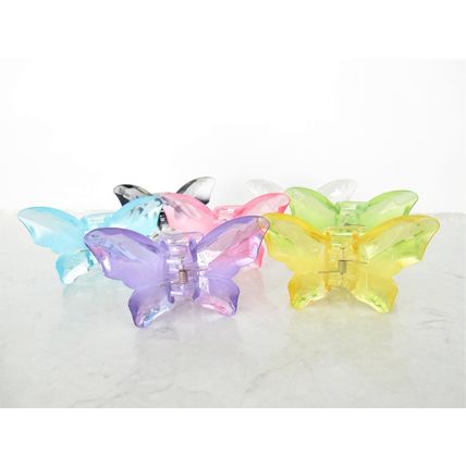 Medium large clear butterfly hair claw clip