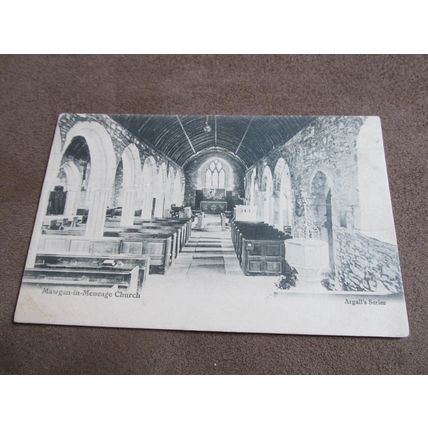 Early Argall's Series Postcard - Mawgan in Meneage Church, Cornwall