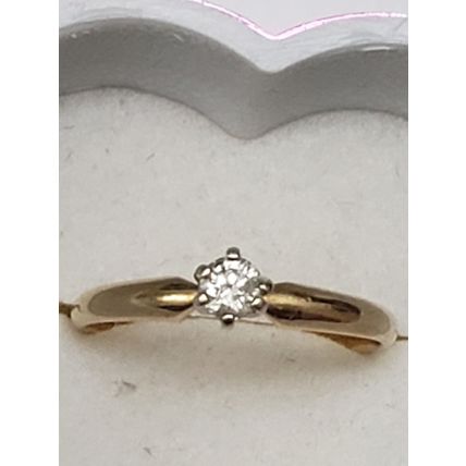 Estate Vintage 14k Yellow Gold Engagement .25ct Diamond ring ,1930's