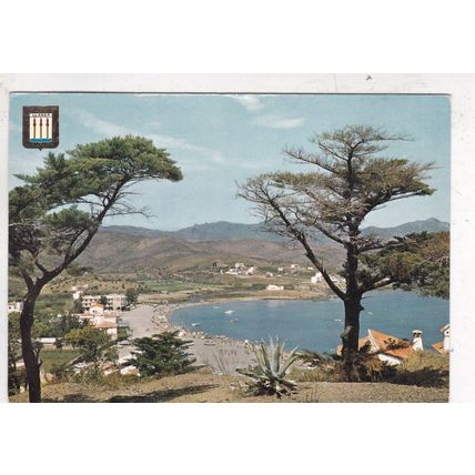 Port de Llansa Spain Postcard posted 1968 crease