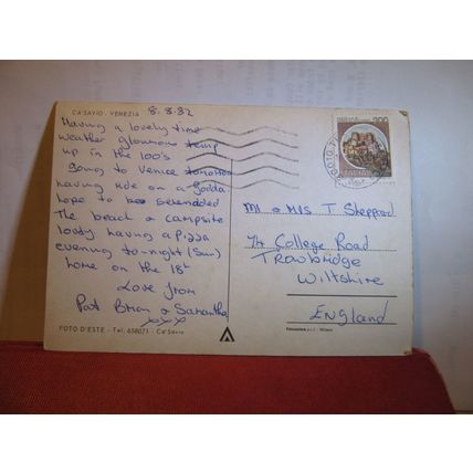 multiview, CA' SAVIO, VENEZIA, VENICE. , ITALY used postcard 1982 pm #