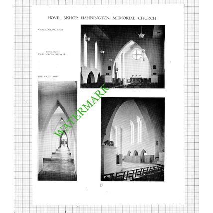Bishop Hannington Memorial Church Hove Sussex Edward Maufe - c.1947 Article