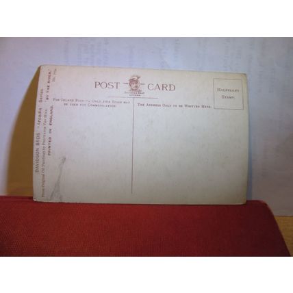 'BY THE RIVER' by Prof. Van Hier unused antique postcard Davidson Bros c.1904 =