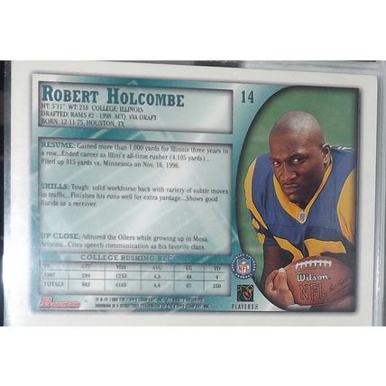 1998 Bowman ROBERT HOLCOMBE (Rams) Rookies card #14