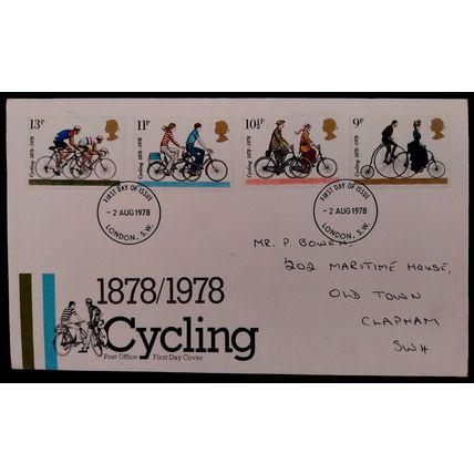 GB 1978 Cycling FDC London SW pm