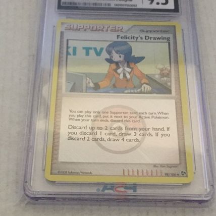 2008 Pokemon Felicity's Drawing Supporter Holo Card #98/106 CGC Mint 9.5