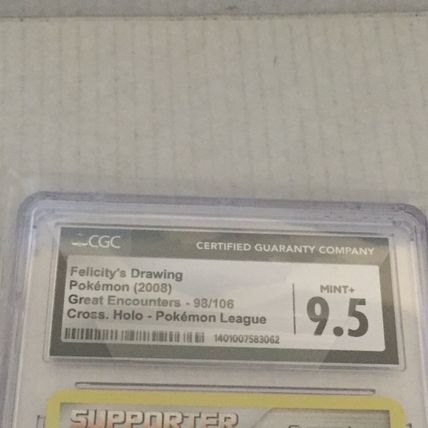 2008 Pokemon Felicity's Drawing Supporter Holo Card #98/106 CGC Mint 9.5