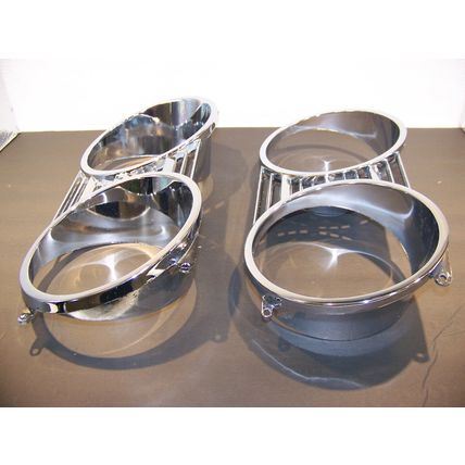1966 CHRYSLER NEWPORT HEADLIGHT BEZELS OEM #2578374 2578375