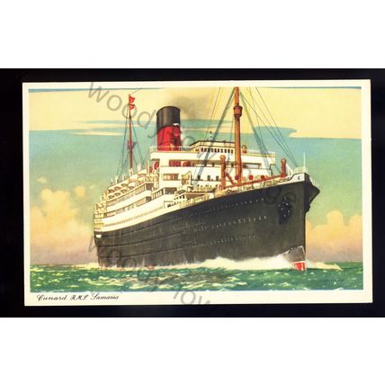 LS2571 - Cunard Liner - Samaria - Artist Kenneth Shoesmith - postcard