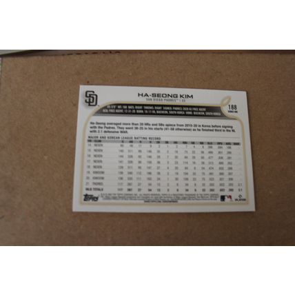 2022 topps baseball ha-seong kin card#188