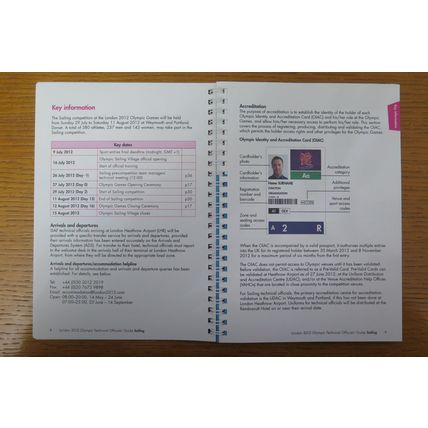 2012 LONDON OLYMPICS TECHNICAL OFFICIALS GUIDE TO THE SAILING - RARE