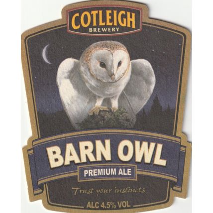 BEER MAT - COTLEIGH BREWERY - BARN OWL PREMIUM ALE - (Cat No 023) - (2001)