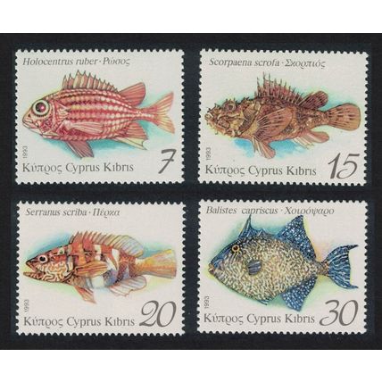 Cyprus Fish 1993 MNH SG#837-840
