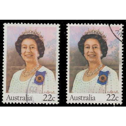 Australia 1980 22c QE2 Birthday Lt & Dk Shades EFU - SG 741