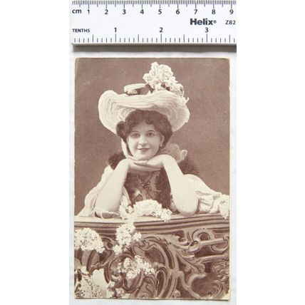1909 postcard Woman in Fancy Hat